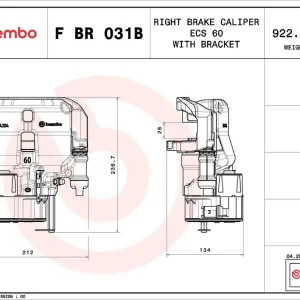 Topkwaliteit Remzadel\\/remklauw Brembo F BR 031B