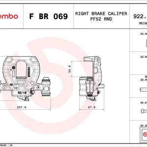 Remzadel\\/remklauw Brembo F BR 069 Goedkoop