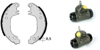Remschoen set Brembo H 68 026 Exclusief