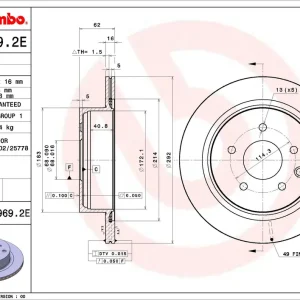 Remschijven Brembo KT 08 020 Laatste Kans