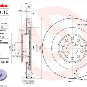 Laatste Kans Remschijven Brembo KT 08 022