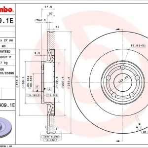Remschijven Brembo KT 08 026 Aanbieding