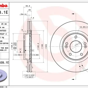 Professioneel Remschijven Brembo KT 08 028