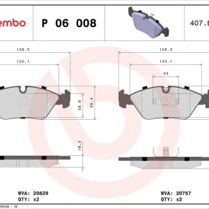 Betaalbaar Remblokset Brembo P 06 008