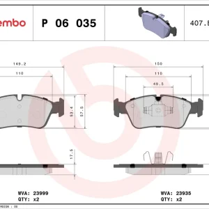 Remblokset Brembo P 06 035 Aanbieding