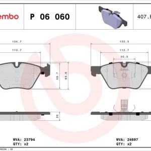 Remblokset Brembo P 06 060 Rechtstreeks Van De Fabrikant