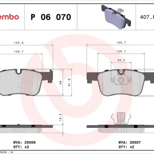Remblokset Brembo P 06 070X Koop Vandaag