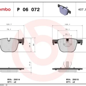 Remblokset Brembo P 06 072 Actieprijs