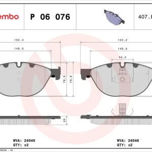 Populair Remblokset Brembo P 06 076