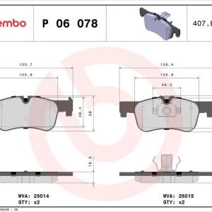 Dagaanbieding Remblokset Brembo P 06 078