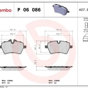 Remblokset Brembo P 06 086 Ambachtelijk