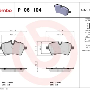 Remblokset Brembo P 06 104 Goedkoop