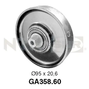 Bestseller Geleiderol (poly) V-riem SNR GA358.60