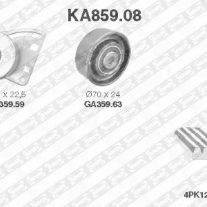 Goedkoop Poly V-riemen kit SNR KA859.08