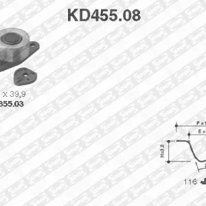Distributieriem kit SNR KD455.08 Premium